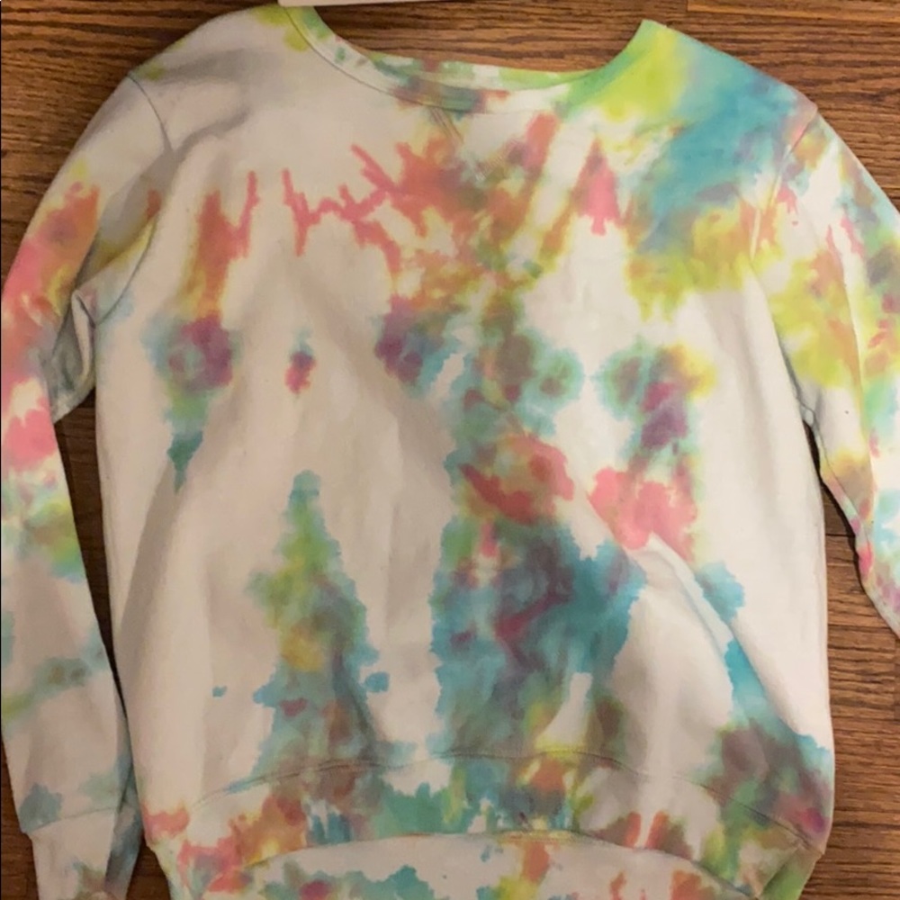 Tie die crew neck